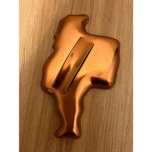 Classic Christmas Santa Vintage Metal Cookie Cutter Copper Tone Handle 3.75"
